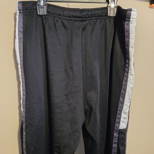 Sideout Womens Athletic Activewear Pants Stripes Pockets Snaps, Vtg 90s Med